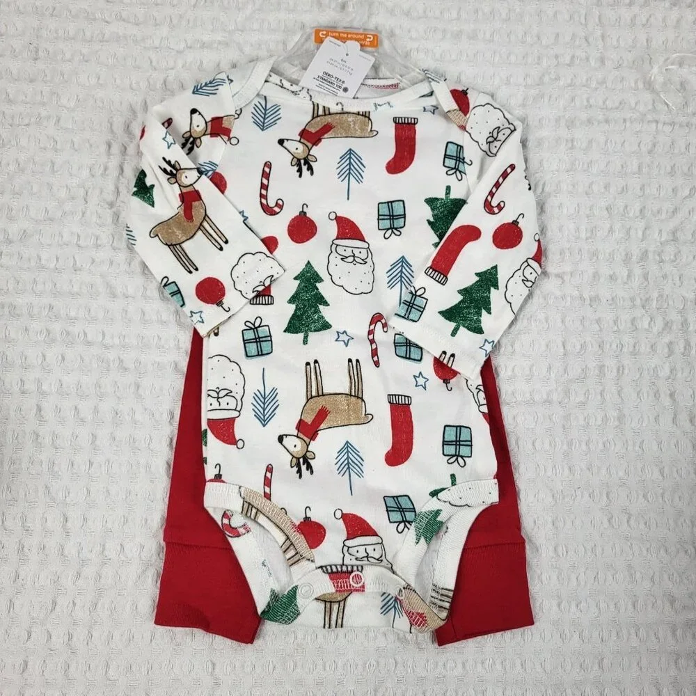 Carters Just One You 2 Piece Christmas Set Reindeer Butt Pants 6‎ Mo NWT
